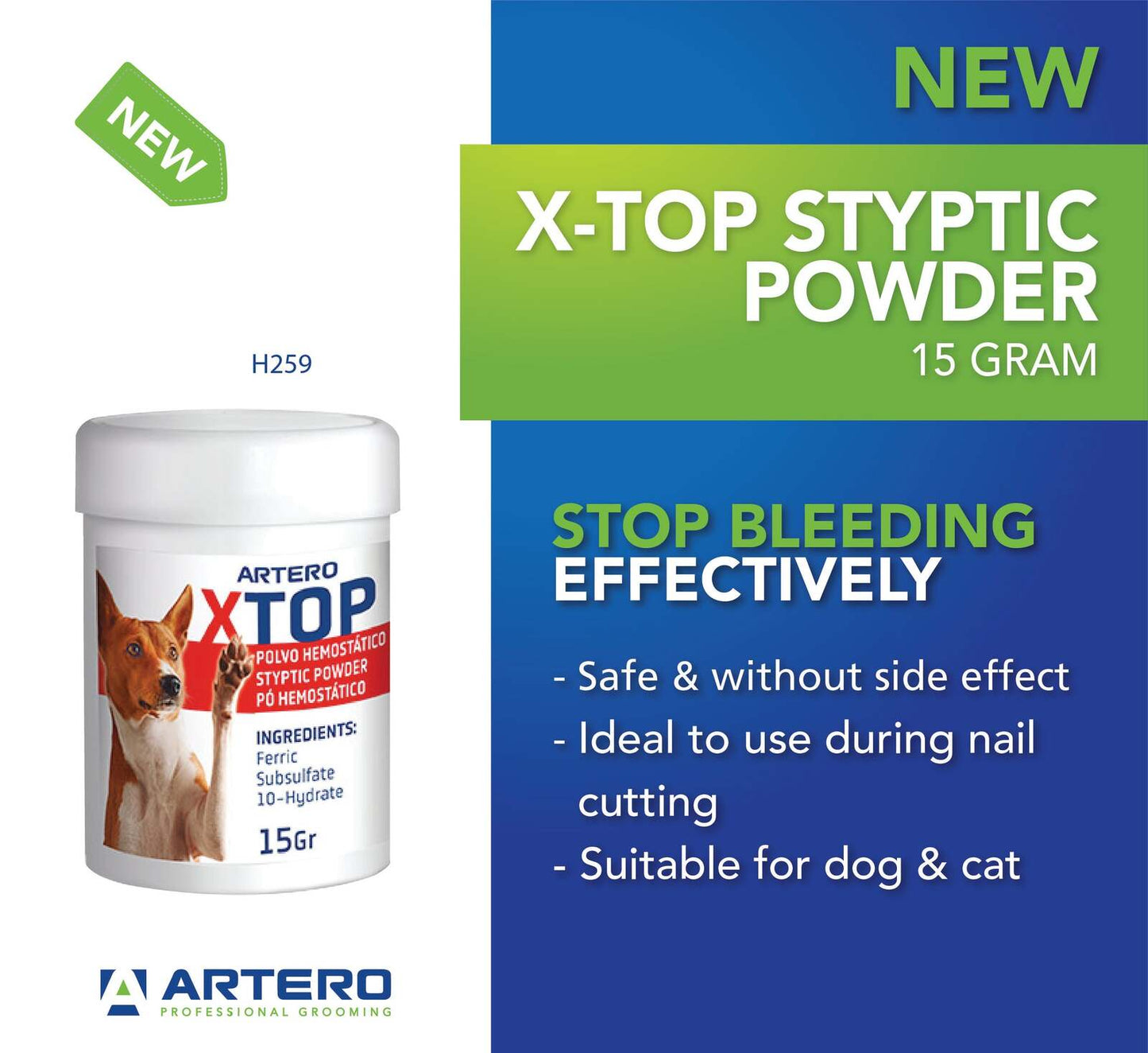 Artero XTop Styptic Powder 15g