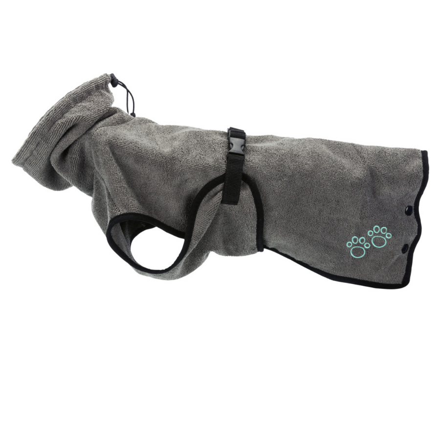 Bathrobe for Dogs Grey Med - 50cm