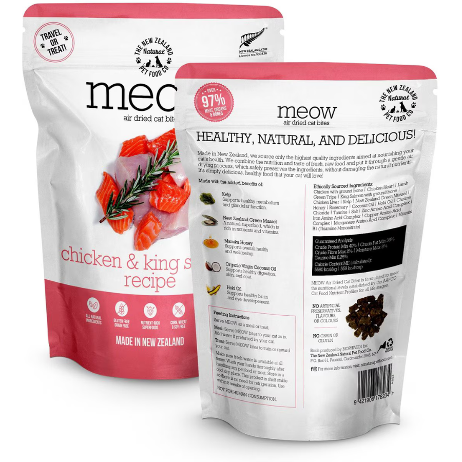 MEOW Air Dried Chicken & Salmon Recipe 100g