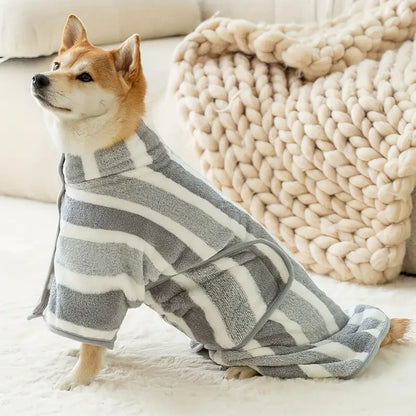 Pet Towel with Neck Buckle Fixation for Small, Medium and Large Dogs