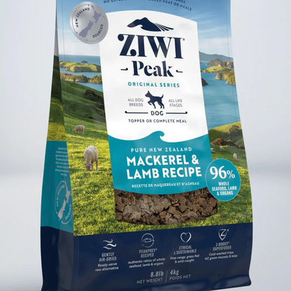 ZIWI Peak Dog Food - Mackerel & Lamb Recipe 4kg