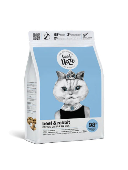 GoodNoze Freeze Dried Cat Food - beef & rabbit 350gms