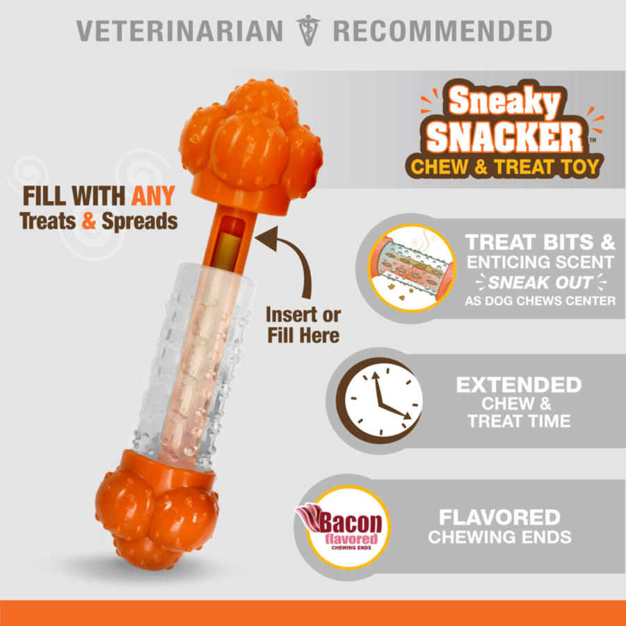 Strong Chew Sneaky Snacker Chew & Treat Toy - Wolf