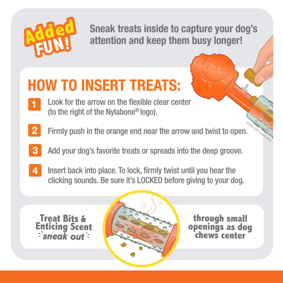 Strong Chew Sneaky Snacker Chew & Treat Toy - Wolf