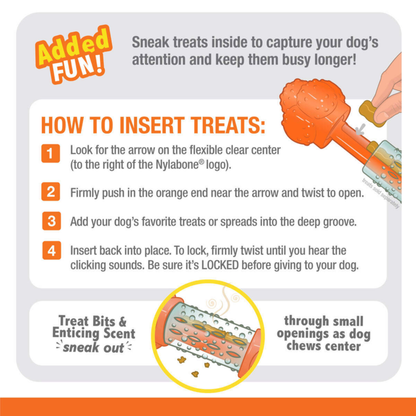 Strong Chew Sneaky Snacker Chew & Treat Toy - Wolf
