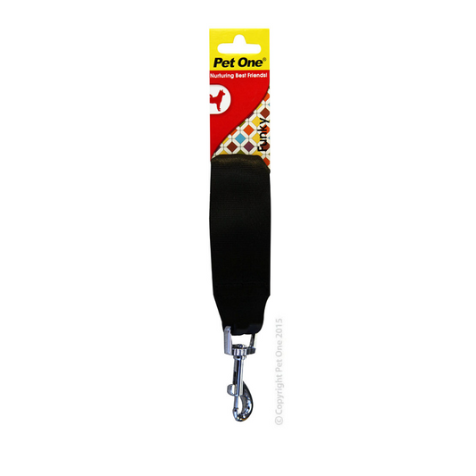 Pet One Leash - Nylon Seat Belt Attachment 13cm Black