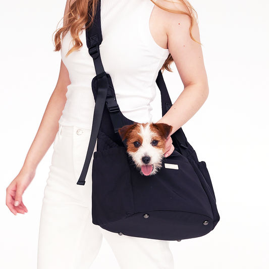[New Colors!] Carry Me Crossbody Carrier | Dog & Cat Carrier: Black