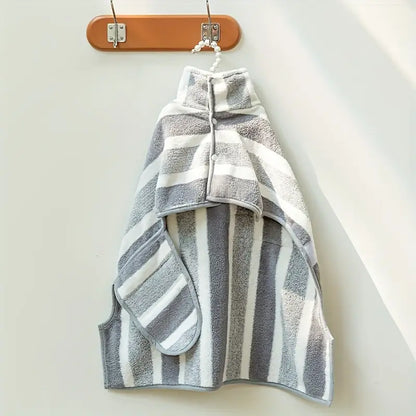 Pet Towel with Neck Buckle Fixation for Small, Medium and Large Dogs