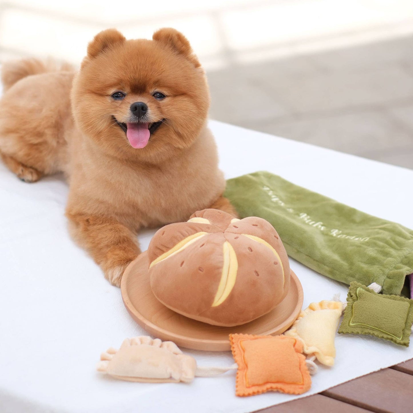 Cheesy Bread Nosework Enrichment Toy | Silent